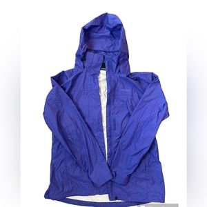 Marmot All Year Full Zip Hooded Windbreaker Purple Rain Jacket